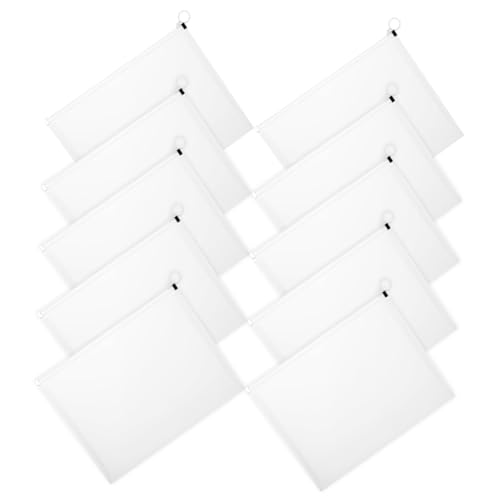 LOORGVEL 10 Stück Teiliges Großer Transparenter Dicker Dokumenten Ticket Organizer Vielseitige Aufbewahrungstasche für Stifte und Büromaterial Robustes Design für Schule und Büro von LOORGVEL