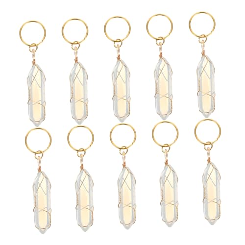 LOORGVEL 10stücke Glitzer-haaranhänger Für Flechtfrisuren Haarschmuck Für Zöpfe Afrikanische Haarspangenanhänger Für Frauen Mädchen Dreadlock-flechtzubehör von LOORGVEL