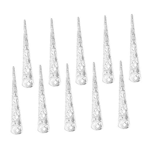 LOORGVEL 10 Stück Teiliges Metall Fingernagelklauen mit Hohlem Design Verstellbare Cosplay Nagelringe für Halloween Bauchtanz und Kostüm Performance Bequem und Modisch für Damen von LOORGVEL