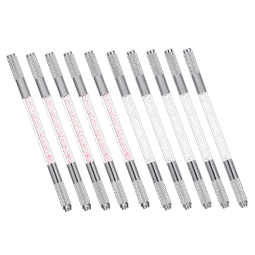 LOORGVEL 10 Stück Teiliges Microblading Stift Dual End Wasserfest Langlebig Präzise Augenbrauenstifte für Tattooing und Natürliches Brow Makeup Anfänger Profis Geeignet von LOORGVEL