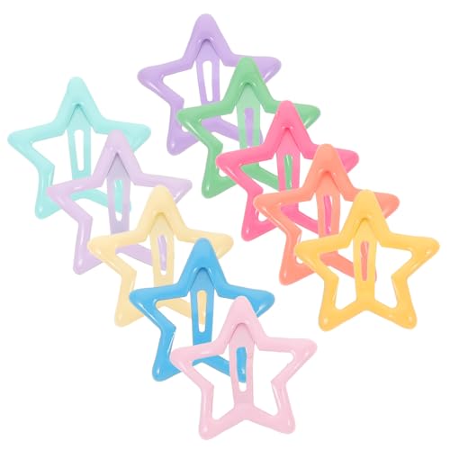 LOORGVEL 10 Stück Teiliges Stern Haarclip Bunte Metall Haarklammern für Mädchen Einfache Anwendung Haarschmuck Accessoires für Geburtstage Hochzeiten Geschenke von LOORGVEL