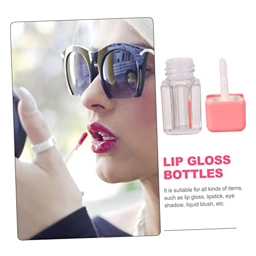 LOORGVEL 10 Stück Transparente Kompakte Lip Gloss Tubes Quadratische Wiederbefüllbare Lippenpflegebehälter Leicht und Tragbar für DIY Lippenfarben Lippenbalsam Lip Oil und Kosmetik von LOORGVEL