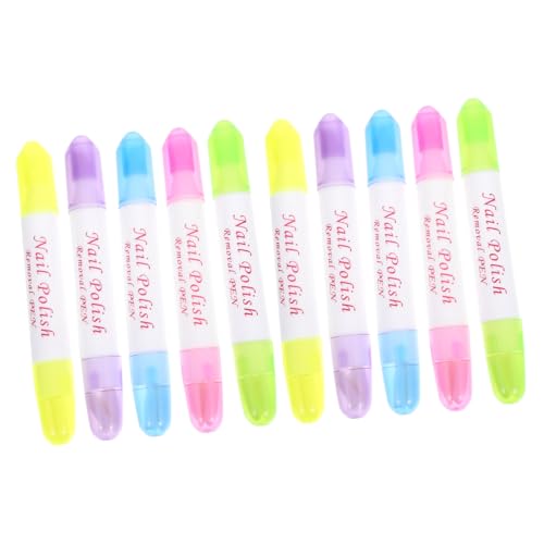 LOORGVEL 10 Teiliges Nagellack korrekturset Nail Polish Remover Pens aus Bruchsicherem Kunststoff Ergonomisch für Präzise Reinigung der Nagelränder Geeignet für Heim Profi maniküre von LOORGVEL