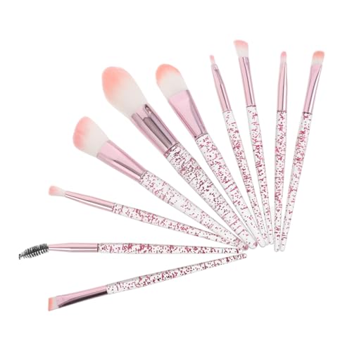 LOORGVEL 10-teiliges Glitzer-make-up-pinsel-set, Niedliches Foundation-fächerpuder, Lippenrouge, Highlighter, Lidschatten, Augenbrauen, Make-up-pinsel-set Für, Teenager Und Mädchen von LOORGVEL