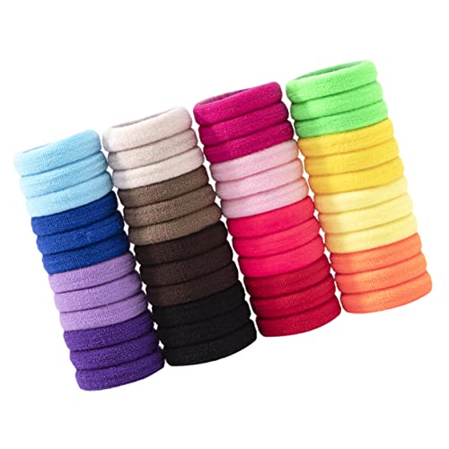 LOORGVEL 100 Stück Teiliges Bunte Haarring Haargummis Elastisch Langlebig Haarband Ponytail Holder für Mädchen Alltag und Zufällige Farbe Zufällige Farbe von LOORGVEL