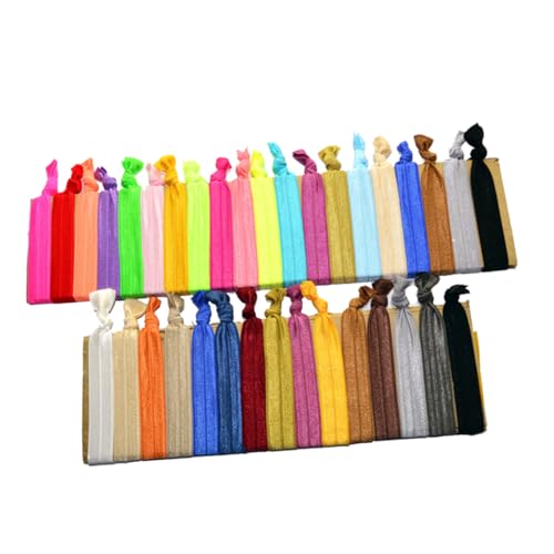 LOORGVEL 100 Stück Teiliges Elastische Knot Haargummis in Candy Farben Stark Dehnbar Solide Farbtöne Haarschonend für Damen und Mädchen Vielseitig für Pferdeschwanz Alltag und Besondere von LOORGVEL