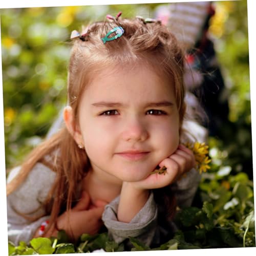 LOORGVEL 100 Stück Teiliges Haarschmuck mit Cartoon Haarclips und Haarnadeln in Herz und Tierformen Bunte Haarspangen für Junge Mädchen und Kleine Mädchen Styling Accessoires für Alltag von LOORGVEL