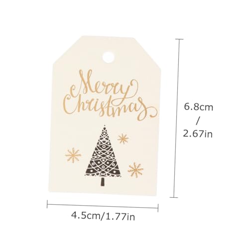 LOORGVEL 100 Stück Weihnachtsbaum Lesezeichen aus Robustem DIY Kreative Anhänger für Weihnachtsdeko und Festliche Geschenkverzierung Vielseitig und Langlebig von LOORGVEL