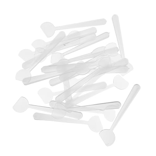 LOORGVEL 100St Sahnelöffel Behälter für Cremeflaschen Beauty-Löffel manuelle Kunststoffspatel DIY-Kosmetikwerkzeuge kleiner Spachtel für Make-up Gesichtsspatel pp Transparent von LOORGVEL