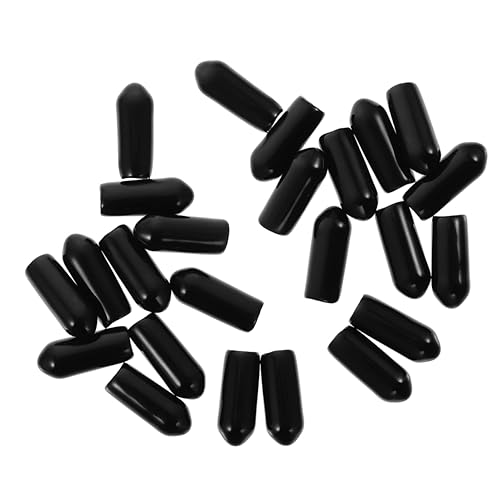 LOORGVEL 100st Stirnband Fußabdeckung Aufkleber Stirnbänder Auslauf Schweißband Rohr Kappe Stange Bremsentlüftungsset Muffen Scharnier Pfannenköpfe Drehscheibe Stecker Bands Gummi Black von LOORGVEL