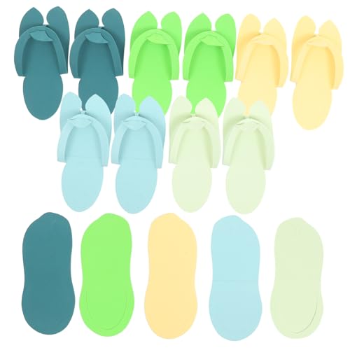 LOORGVEL 12 Paare Einweg Badeschlappen für Hotel Gäste Flip flops EVA Schaumstoff Pediküre Slipper Reise Hausschuhe Universalgröße Damen Herren Leichte Faltbare Strand Wellnesspantoffeln von LOORGVEL