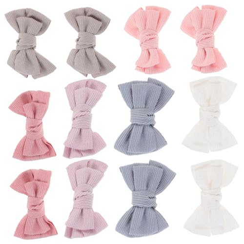 LOORGVEL 12 Stück DIY Haarschleifen für Mädchen Nylon Haarbänder mit Süßen Bows für Junge Mädchen und Langlebige und Bequeme Haarschmuck Accessoires Farben von LOORGVEL