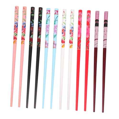 LOORGVEL 12 Stück Teiliges Bambus Haarschmuck mit Chinesischen Blumenmotiven Leichte Langlebige Haarstäbchen für Frauen Traditioneller Haarschmuck für Hochzeit Party Alltag Geschenkidee von LOORGVEL