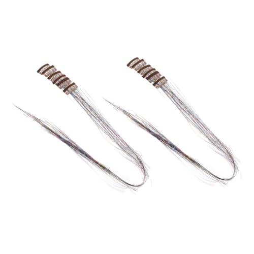 LOORGVEL 12 Stück Teiliges Clip Hair Tinsel Bunte Haarschmuck Glitzer-haarsträhnen Haar-extensions für Frauen Mädchen Party Festival DIY Styling Fester Sitz von LOORGVEL