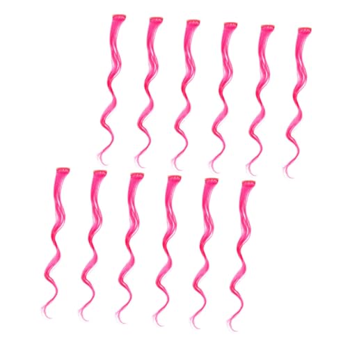 LOORGVEL 12 Stück Teiliges Clip Wellig Lockig Synthetisch für Frauen Leicht Tragbar Natürliche Wellen Party Birthday Cosplay Highlights von LOORGVEL