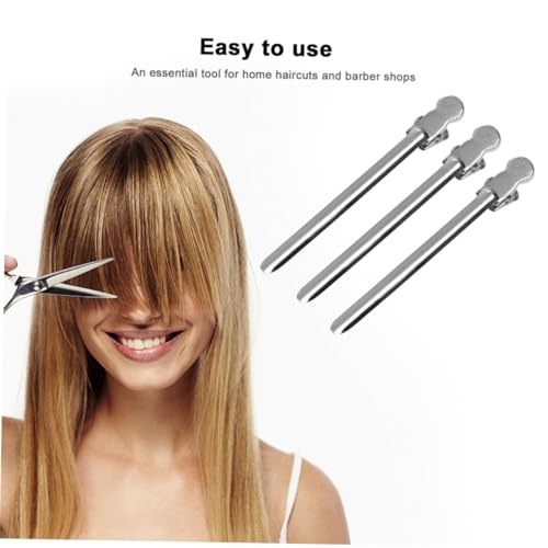 LOORGVEL 12 Stück Teiliges Edelstahl Duckbill Haarspangen für Frauen Langlebige Friseur Haarklammern mit Spitzen Enden zum Abteilen und Stylen von Dickem und Langem Haar von LOORGVEL