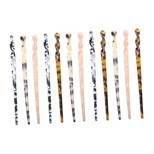 LOORGVEL 12 Stück Teiliges Haarstäbe aus Robustem Material Glatte Oberfläche für Mittleres und Dickes Haar Vielseitig Einsetzbar für Chignons und Retro stylings Accessoire für Damen und von LOORGVEL