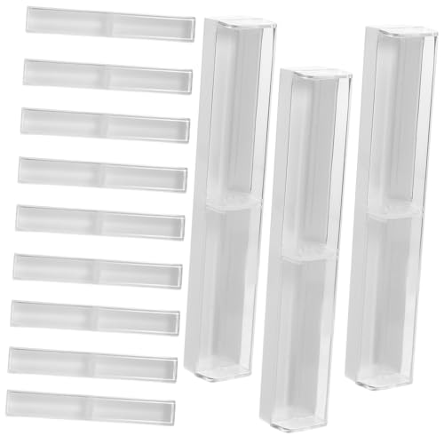 LOORGVEL 12 Stück Teiliges Halbtransparente Kunststoff stiftboxen Vielseitige Leere Etuis für Kugelschreiber und Füllfederhalter Praktische Geschenkboxen für Schreibwaren Leicht und von LOORGVEL