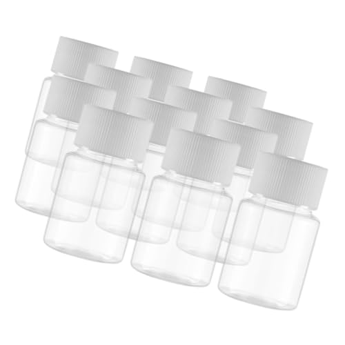 LOORGVEL 12 Stück Teiliges Kunststoff Pillendosen mit Zuverlässigem Schraubverschluss Auslaufsichere Medikamentenbehälter Leichte Transparente Reise fläschchen für Tabletten und von LOORGVEL