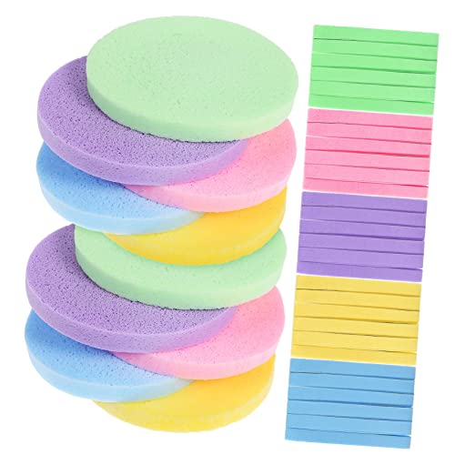 LOORGVEL 120 Stück Komprimierte Gesichtsschwämme Sanfte Gesichtsreinigungspads Wiederverwendbar Makeup Entferner Schwämme Für Männer Frauen Reise Geeignet von LOORGVEL