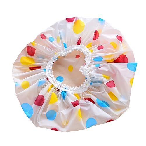 LOORGVEL 12stücke Wasserdichte Duschhauben Aus Kunststoff Mit Gummiband Für Damen Und Herren Zum Duschen Baden Und Salongebrauch Wiederverwendbar von LOORGVEL