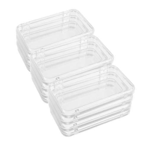 LOORGVEL 12stücke Aufbewahrungsbehälter Für Nagelzubehör Transparente Rechteckige Box Organizer Für Press Nägel Kunststoffkonstruktion Platzsparendes Design Tragbar Für Reisen von LOORGVEL