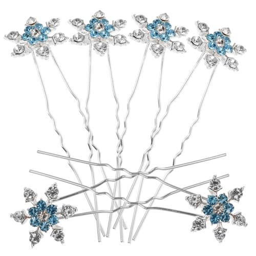 LOORGVEL 12stücke Schneeflocken-design Haarnadeln Modischer Haarschmuck Stilvolle Kopfbedeckungen Für Damen Braut Blau von LOORGVEL