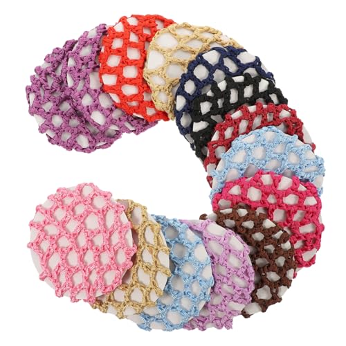 LOORGVEL 14-teilige Netzhüte – Haarnetz Für Damen Zum Tanzen Haarnetz Mit Gehäkeltem Netz Tanzzubehör von LOORGVEL