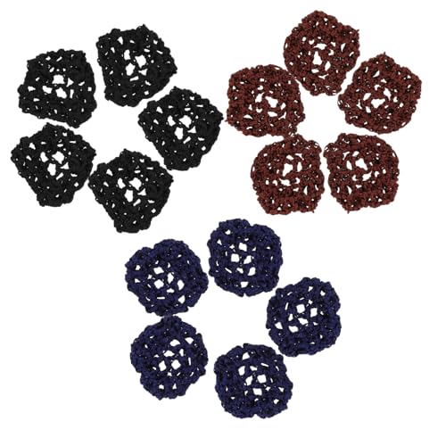 LOORGVEL 15stücke Haarnetze Elastische Dutt-abdeckungen Handgefertigt Strickmuster Haarschutz Für Mädchen Und Frauen Ballett Tanz Eislaufen Haaraccessoires von LOORGVEL