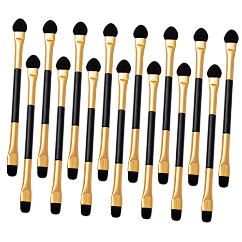 LOORGVEL 15stücke Teiliges Doppelseitiges Lidschatten Applikator Hochwertige Make-up Pinsel Für Augen Und Lippen Waschbar Tragbar Für Reisen Und Feste Für Makelloses Finish von LOORGVEL