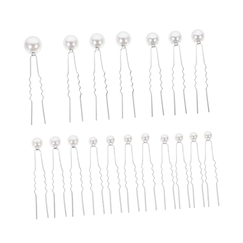 LOORGVEL 18 Stück Teiliges Perlen Haarnadel Braut Haarklammern Hochzeit Haarschmuck U Förmige Haarforke für Frauen Mädchen Frisur Festlicher Schmuck von LOORGVEL