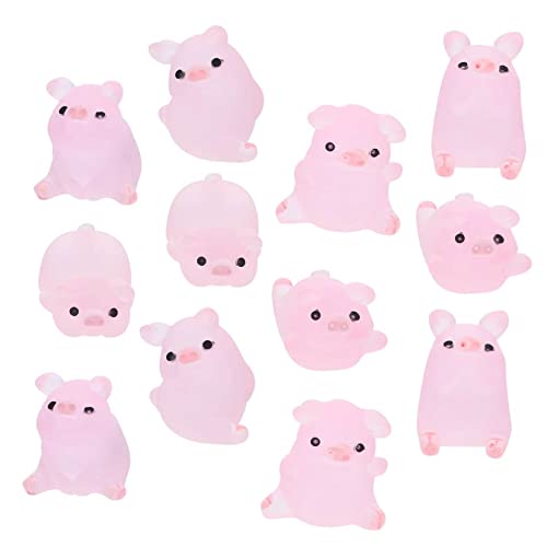 LOORGVEL 18 Stück Teiliges Resin Schweinchen Charms Handgefertigte DIY Schmuckanhänger aus Sicherem Harz Vielseitige Basteldekoration für Handyhüllen Rahmen und Kreative Geschenkideen von LOORGVEL