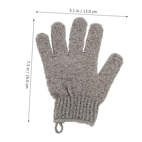 LOORGVEL 2 Paare Peeling duschhandschuhe mit Separaten Fingern Hautpflegend Wiederverwendbar für Damen und Herren Schwarz Effektive Körperreinigung und Massage von LOORGVEL