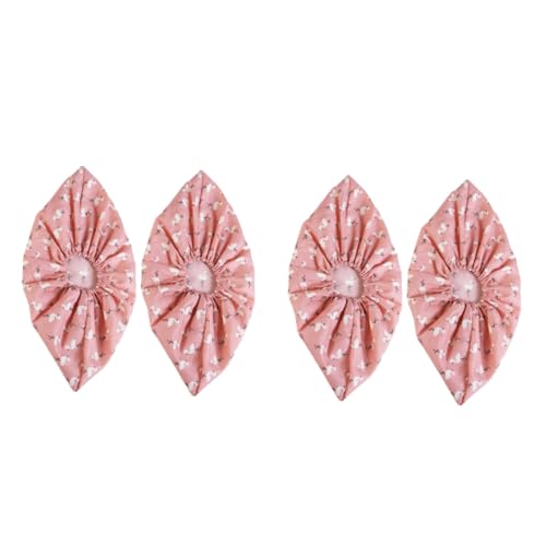 LOORGVEL 2 Paare Waschbare Baumwoll Schuhüberzieher Atmungsaktiv rutschfest Verdickt Strapazierfähig Indoor Schuhschutz für Herren und Damen Rosa Wiederverwendbar Schmutzabweisend von LOORGVEL