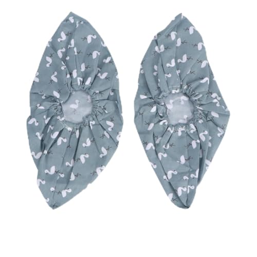 LOORGVEL 2 Paare Waschbare Dicke Baumwoll Schuhüberzieher für Herren und Damen rutschfeste Indoor Fußschützer Strapazierfähig und Atmungsaktiv Grün Wiederverwendbar Schmutzabweisend von LOORGVEL