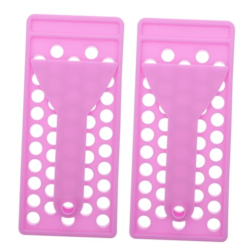 LOORGVEL 2 Sätze Lip Balm Filling Tray mit Löchern Tablett Flexible Spatel DIY Lippenpflegeherstellung Langlebiges Material für Selbstgemachten Lippenbalsam und Lipgloss von LOORGVEL