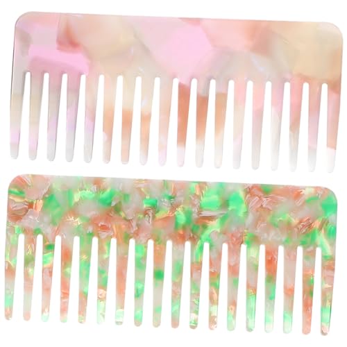 LOORGVEL 2 Stck Antistatischer Breitzinkiger Haarkamm aus Sicherem Material für Männer zum Entwirren und Stylen Handlich und Bruchsicher Geeignet für Nasses und Trockenes Haar von LOORGVEL