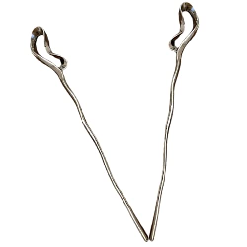 LOORGVEL 2 Stck Chinesische Haarnadeln Metall Haarschmuck Haarklammer für Frauen Irregular Hair Fork Haarstäbchen für Hochzeiten Partys Alltag von LOORGVEL