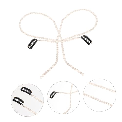 LOORGVEL 2 Stck Perlen Haarschmuck für Zöpfe Modische Haarkette zum Flechten Dekorative Haaraccessoires für Mädchen und Frauen Eleganter Schmuck für Alltag und Besondere Anlässe von LOORGVEL