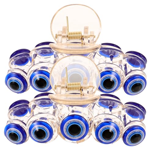 LOORGVEL 2 Stck. Haarklammer Große Haarkralle mit Bösem Auge Dekor für Dickes und Dünnes Haar Starker Leichte Robuste Haarschmuck Clips für Frauen Geburtstag Hochzeit Weihnachten von LOORGVEL