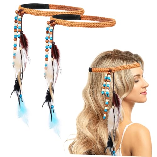 LOORGVEL 2 Stück Bohemian Haarband mit Federn und Quasten Stilvolles Kopfschmuck für Partys und Cosplay Bequem und Strapazierfähig Geeignet für Verschiedene Anlässe LOORGVEL 2 Stück Bohemian Haarband mit Federn und Quasten Stilvolles Kopfschmuck für Partys und Cosplay Bequem und Strapazierfähig Geeignet für Verschiedene Anlässe von LOORGVEL