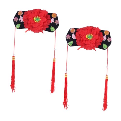 LOORGVEL 2 Stück Chinesischer Stil Haarschmuck Dekoratives Leichtes Stirnband mit Kreativem Design Atmungsaktiv und Vielseitig für Party Bühne Hochzeit Fotorequisite von LOORGVEL