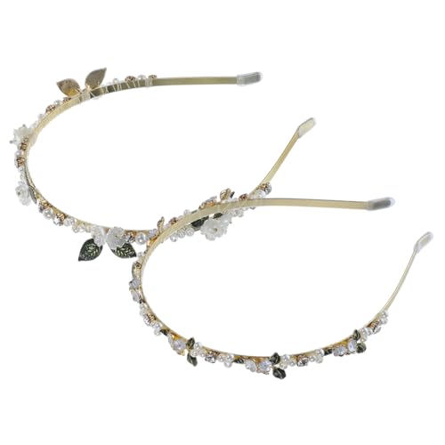 LOORGVEL 2 Stück Diamantbesetzter Haarreif für Damen Wiederverwendbares Haarschmuck Perlen und Kristallblumen Elegantes Stirnband für Hochzeit Party Braut und Festliche Anlässe LOORGVEL 2 Stück Diamantbesetzter Haarreif für Damen Wiederverwendbares Haarschmuck Perlen und Kristallblumen Elegantes Stirnband für Hochzeit Party Braut und Festliche Anlässe von LOORGVEL
