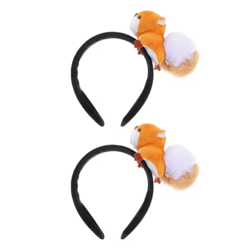 LOORGVEL 2stücke Niedliche Squirrel Stirnbänder Lustige Tier-haarreifen Für Kostüme Cosplay Und Partys Einzigartige Tierkopfbedeckungen Für Erwachsene Elastisch Und Stabil Für von LOORGVEL