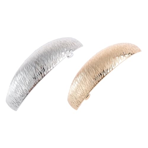 LOORGVEL 2 Stück Fashion Metall Haarklammern Frühling Haarspangen Elegant für Damen Mädchen Langlebige Schonend zu Haar und Haut Modisches Accessoire in Gold und Silber von LOORGVEL