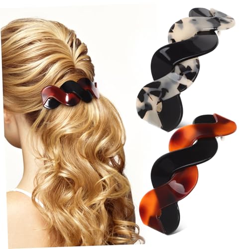 LOORGVEL 2 Stück Große Französische Haarspangen für Dickes Haar Leichte Haarklammern mit Sicherem Bequeme Rutschfeste Haaraccessoires für Damen Langlebig und Formstabil von LOORGVEL