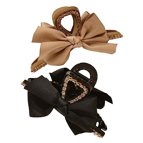 LOORGVEL 2 Stück Haarklammern für Mädchen Kreative Bogen Haarspangen Eleganter Haarschmuck Schwarz und Khaki zum Frisieren und Stylen Praktische Accessoires für Alltag LOORGVEL 2 Stück Haarklammern für Mädchen Kreative Bogen Haarspangen Eleganter Haarschmuck Schwarz und Khaki zum Frisieren und Stylen Praktische Accessoires für Alltag von LOORGVEL