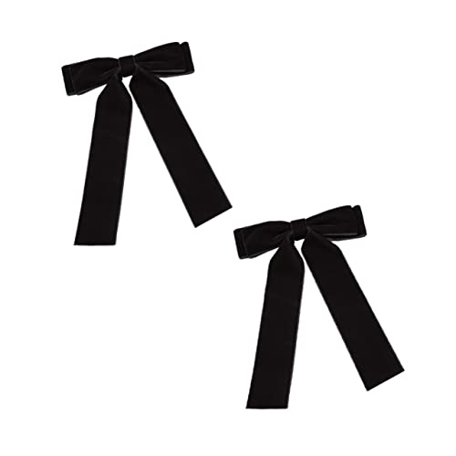 LOORGVEL 2 Stück Haarspangen mit Langen Bändern Niedliche Schleifen Haarclips für Damen Haarschmuck für Haartypen für Trendige Frisuren und Geschenkideen von LOORGVEL