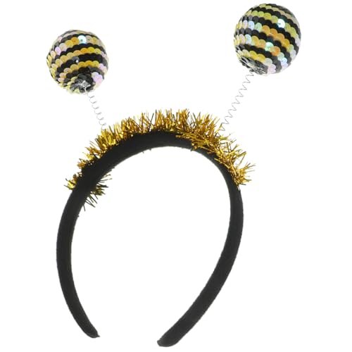 LOORGVEL 2 Stück Halloween Haarschmuck Glitzer Insekten Haarreifen mit Marienkäfer und Biene Federnde Party Accessoires für Erwachsene Modische Stirnbänder für Karneval und Kostümparty von LOORGVEL