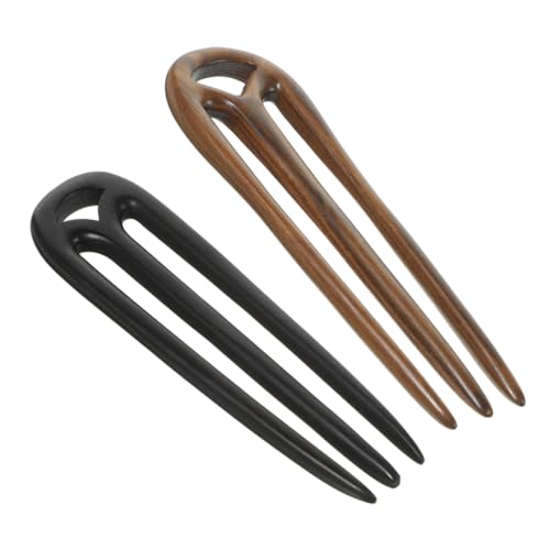 LOORGVEL 2stücke Retro Förmige Holz-haarspangen Sandelholz Haarnadeln Für Elegante Hochsteckfrisuren Handgefertigte Haaraccessoires Im Chinesischen Stil Für Frauen Und Mädchen von LOORGVEL